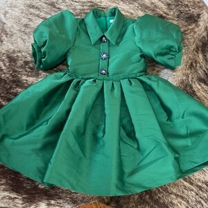 Elegant Green Kids Formal Dress